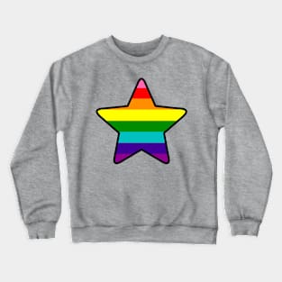 Classic Rainbow Pride Star Crewneck Sweatshirt